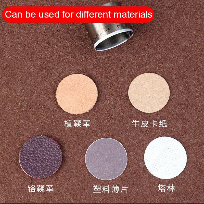 7Stck Leder Stanzen hohl Stanz werkzeug runde bilden Schneid bilden einstellen für Hand gefertigte DIY Kunstleder und Papier flocke 25-55mm