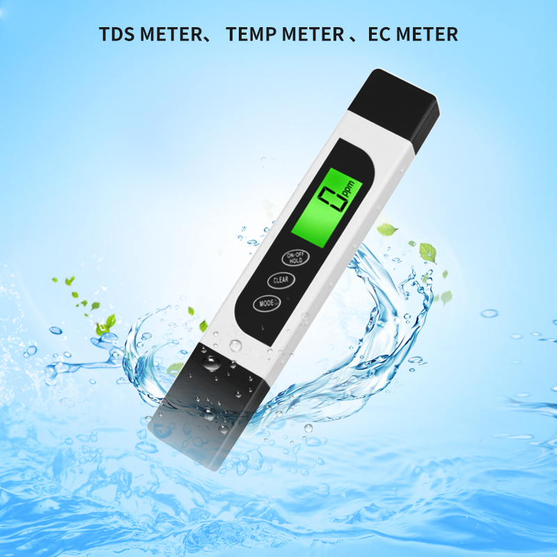 Digital tds meter akvarie pool vand test pen vand renhed filter nøjagtig monitor tds temp meter vandtest måler