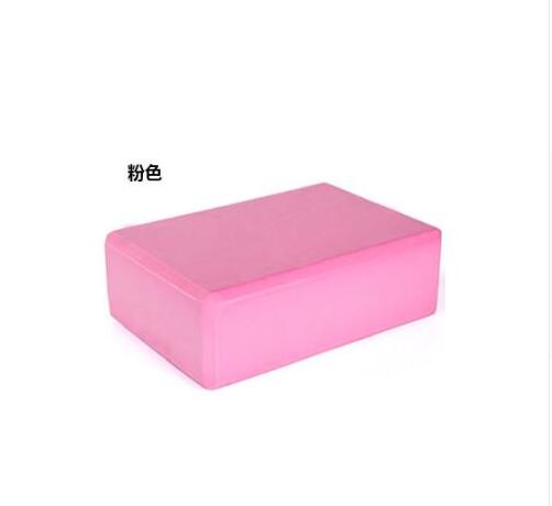 7- farget yoga fitness blokk skum murstein eva materiale for tøyning trening trening trening: Rosa