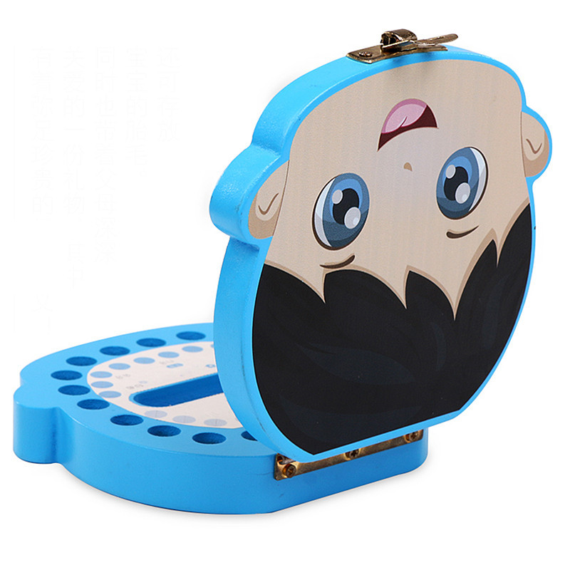 Baby Tooth Keepsake Storage Box Milk Teeth Save Organizer Case Container Wood Tooth Box Baby Kids Tooth Boxs Storage Boxs