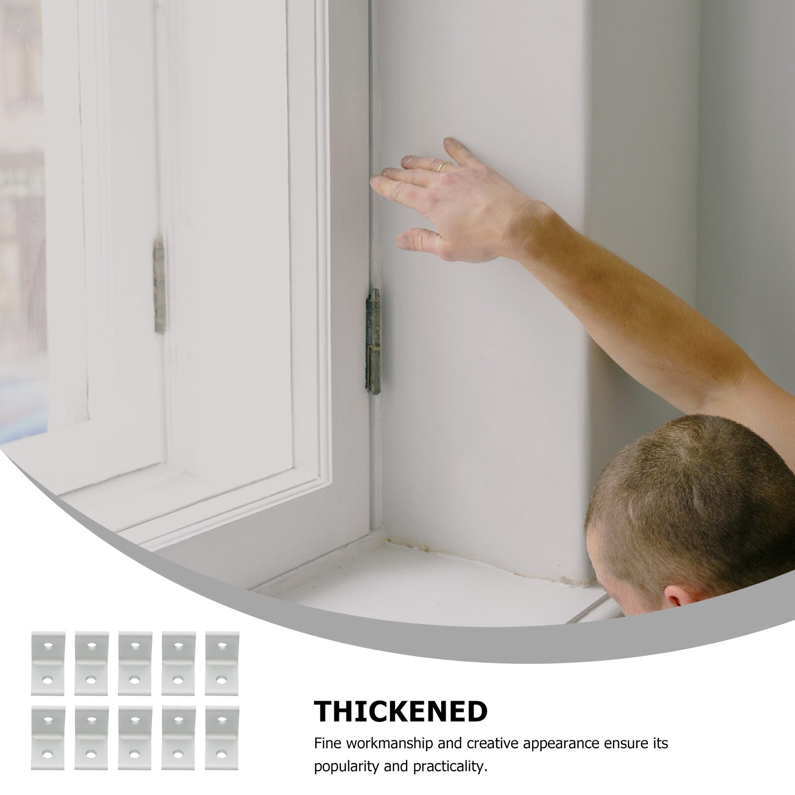 10pcs 2 Hole 90 Degree Inside Corner Bracket for Aluminum Extrusion Profile