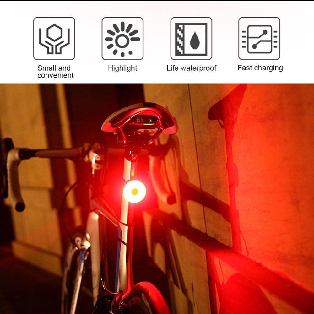 Usb Achterlicht Voor Mtb Fiets Mini Led Fiets Staart Lighs Waterdichte Fietsen Terug Waarschuwing Lamp Helm Rugzak Zaklamp