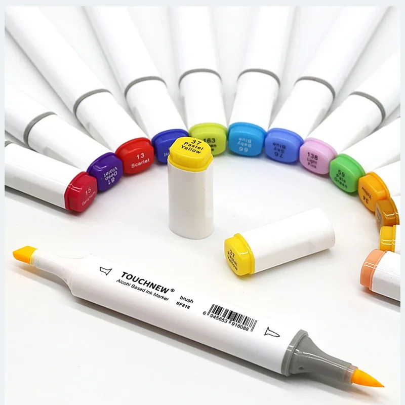 TOUCHNEW Sketching markers Soft brush Marker pen set brush marker alcohol-based marker comic drawing animation art supplies