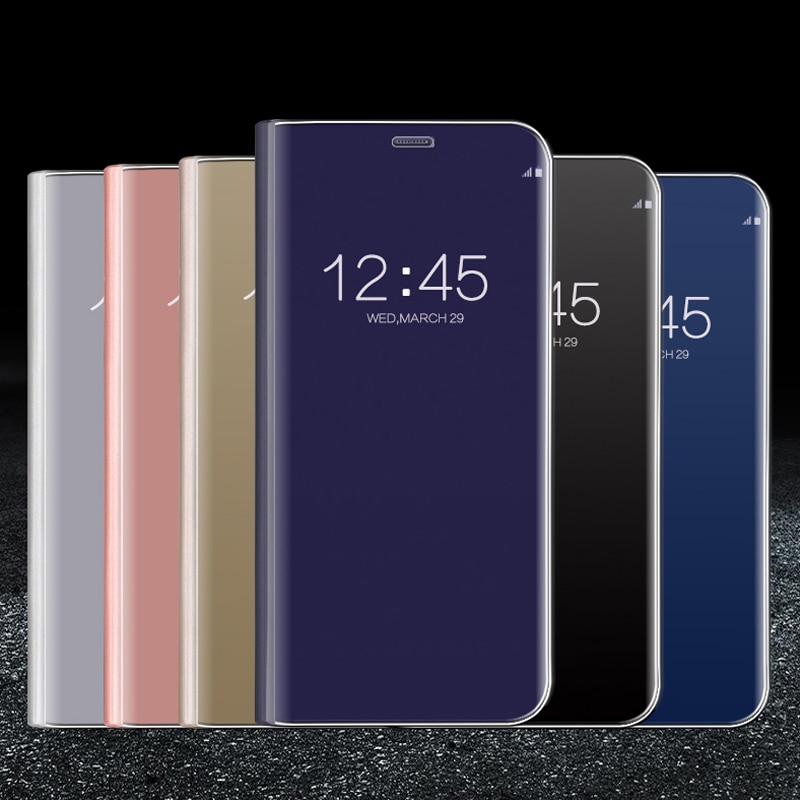 Samsung A50 caso de lujo espejo inteligente Flip funda para Samsung Galaxy a50 50 50a de Galax A505F Fundas Coque