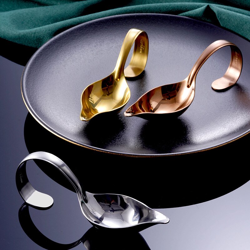 Cuchara giratoria para salsa y carne, herramienta de cocina de acero inoxidable, utensilios de cocina,