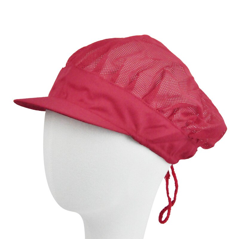 Breathable Mesh Chef Hat Men Women Restaurant Kitchen Cap Baking Hotel Food Service Waiter Cook Hats Food Factory Fast Food Caps