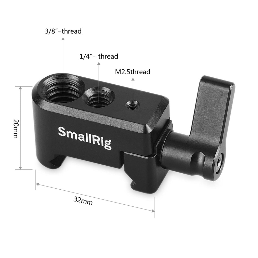 Pince otan à dégagement rapide small rig avec filetage 1/4 "3/8" M2.5 pour chaussure froide/Support de moniteur/Extension de tête à billes bras magique-1973