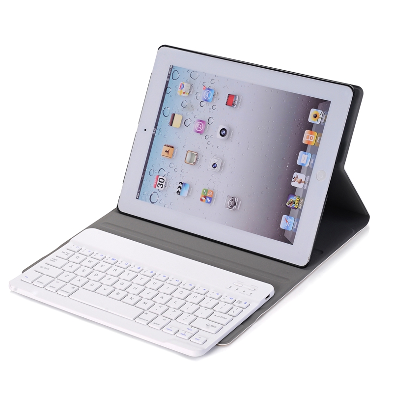 Keyboard Case For Ipad 2/3/ 4, 360 Degree Rotating Case With Detachable Wireless Bluetooth Keyboard For Ipad A1395/ A1396/ A13