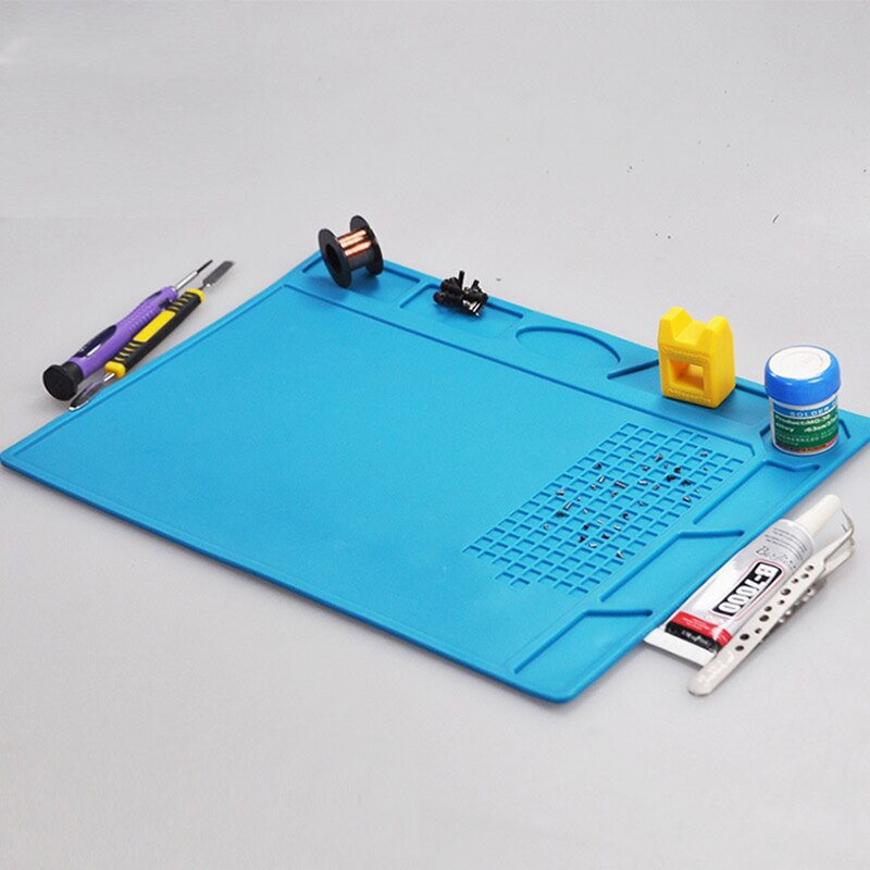 1PCS 300*200mm Insulation Mat Heat-Resistant Silicon Soldering Mat Work Pad Desk Platform Solder Rework Repair Tool For Welding