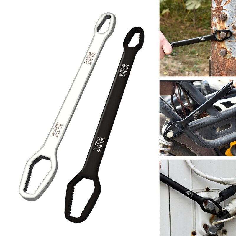 Double End Wrenches Universal Spanner 14-22mm 8-13mm Wrench Key Screw Nut Repair GXMA