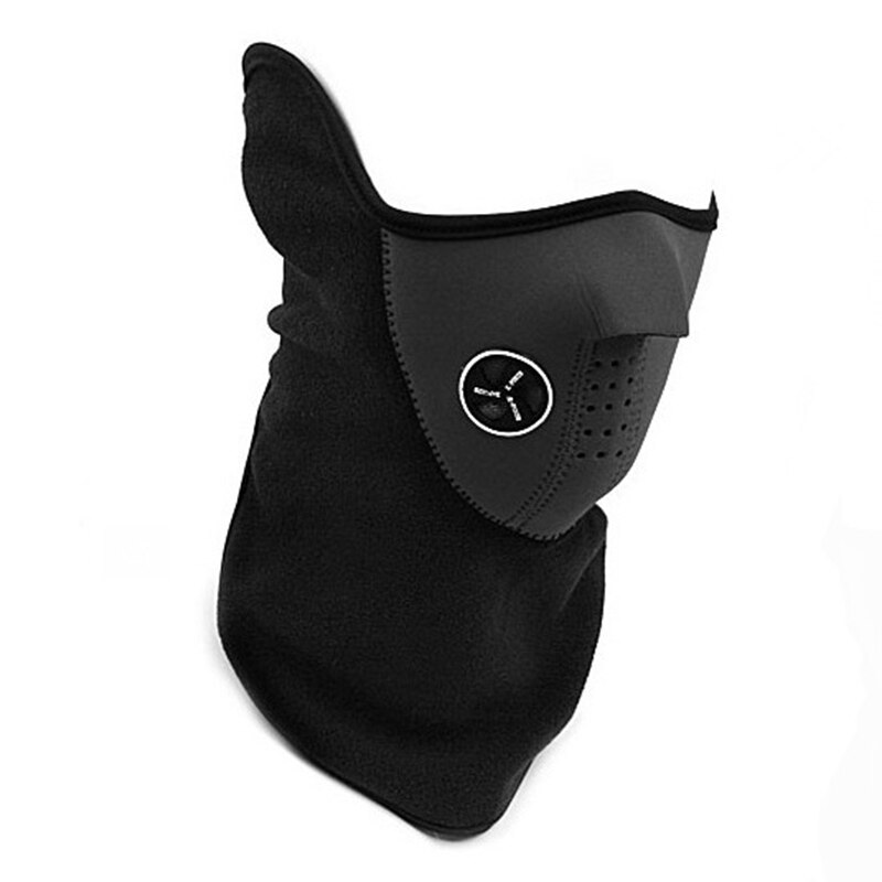 Balaclava de esqui, máscara quente de lã quente para proteção de meio rosto, ski, snowboard, ciclismo, proteção para pescoço e lenço: Default Title