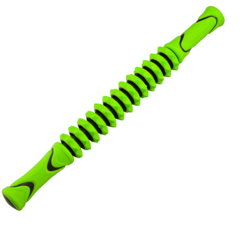 Muskelavlastningsmassager yoga redskap roller stick kroppsmassage avslappningsverktyg för idrottare tränare  xd88: Grön