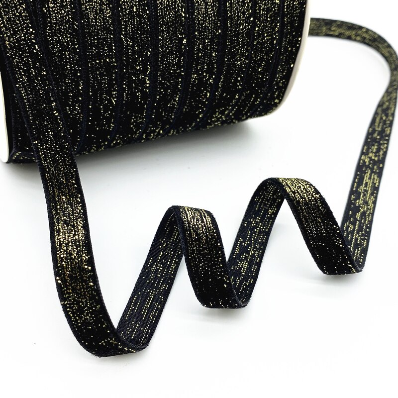16 Kleuren 10Mm Goud En Zilver Draad Fluwelen Lint Bruiloft Feest Decoratie Handgemaakte Geschenkverpakking Haar Strik Diy