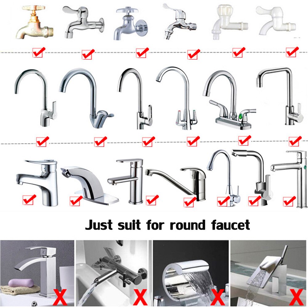 360 Degree Swivel Kitchen Faucet Tub Bathroom Water Saver Tool Hand Washing Faucet Extender Rotating Shower Head Faucet Aerator