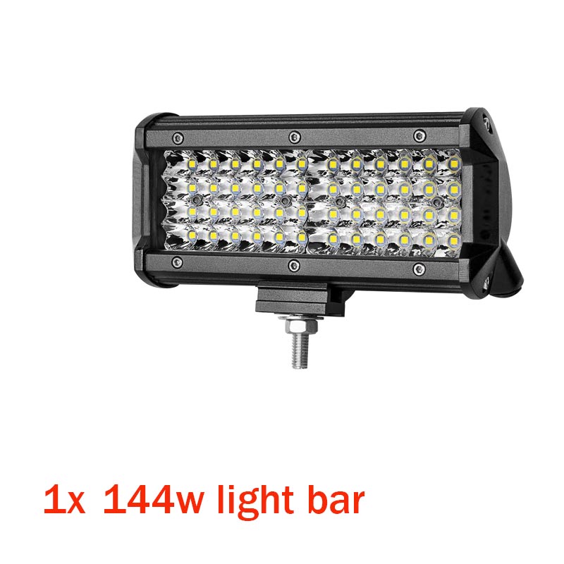 7 tommer 120w combo led lysbjelker spot flomstråle for arbeidskjøring offroad båt bil traktor lastebil 4 x 4 suv atv 12v 24v: 1 x 144w