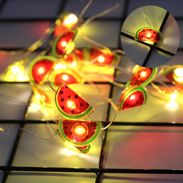2m mini-led-lampor flamingo/enhörning/ananas ljus för sommaren hawaian fest stjärnljus girland bröllopsfest dekoration tillbehör: Vattenmelon