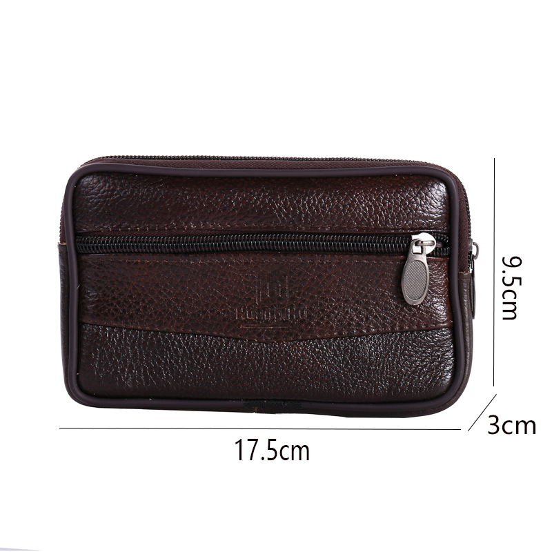 Sac de taille pour hommes fermeture éclair téléphone portable sac portefeuille étanche ceinture d'usure horizontale et verticale monocouche hommes taille sacs sac à main