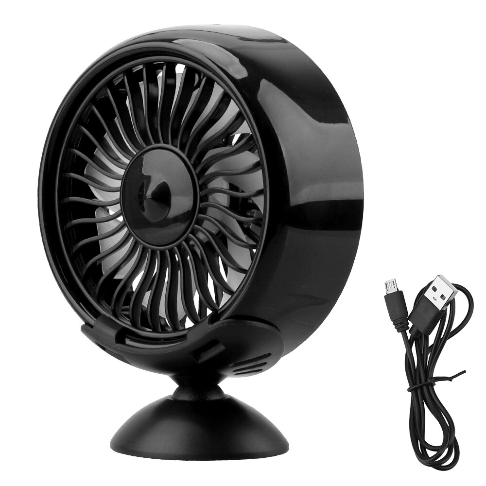 YOSOLO LED Colorful Lighting Air Outlet Center Console Wind Power Expansion USB Mini Fan Automotive Supplies Car Electric Fan: Console Black
