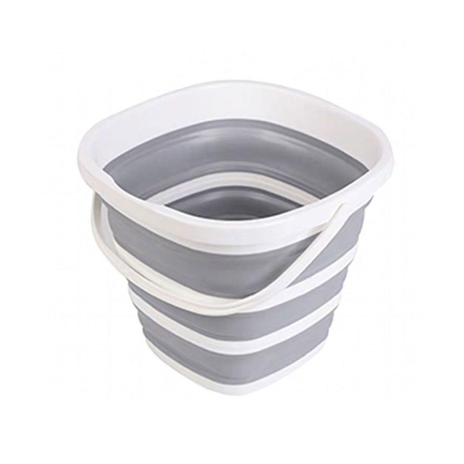 Fishing Car Washing Folding Bucket Portable Space Saving Water Container Picnic With Handle Cleaning Outdoor Survival Gardening: Grey 5L