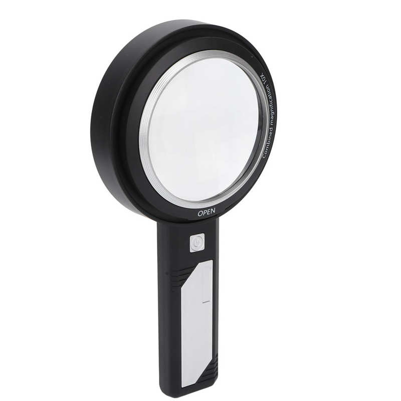 LED Lighted Magnifier 6 LED Handheld Magnifying Glass 250mAh Battery Charging for Read Books
