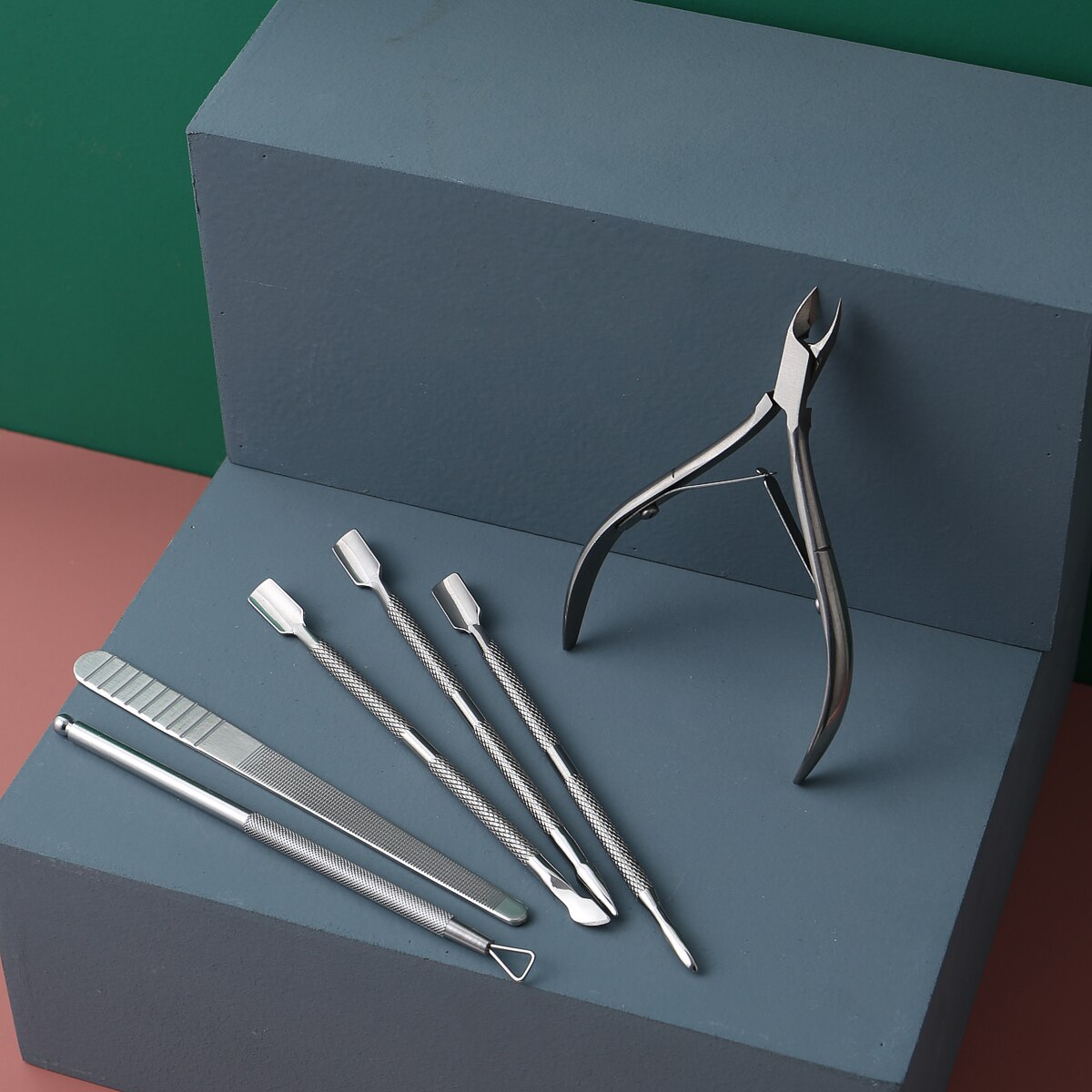 Tijeras profesionales de acero inoxidable para dedos del pie, cortador de uñas de , cutícula de pedicura, 6 uds., novedad de
