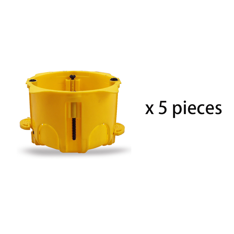 EU 1 2 3 Gang DryWall Box Both For Gypsum Board Dry Box Plasterboad and Concrete Wall EU Switch Socket Cassette Installiton Box: Dark Grey