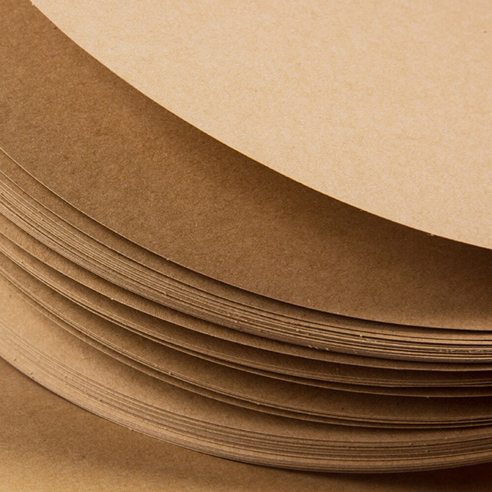 25 Sheets Round Kraft Sketch Paper Thick Drawing Pads Painting Art Supplies for Artist School (25cm Diameter)