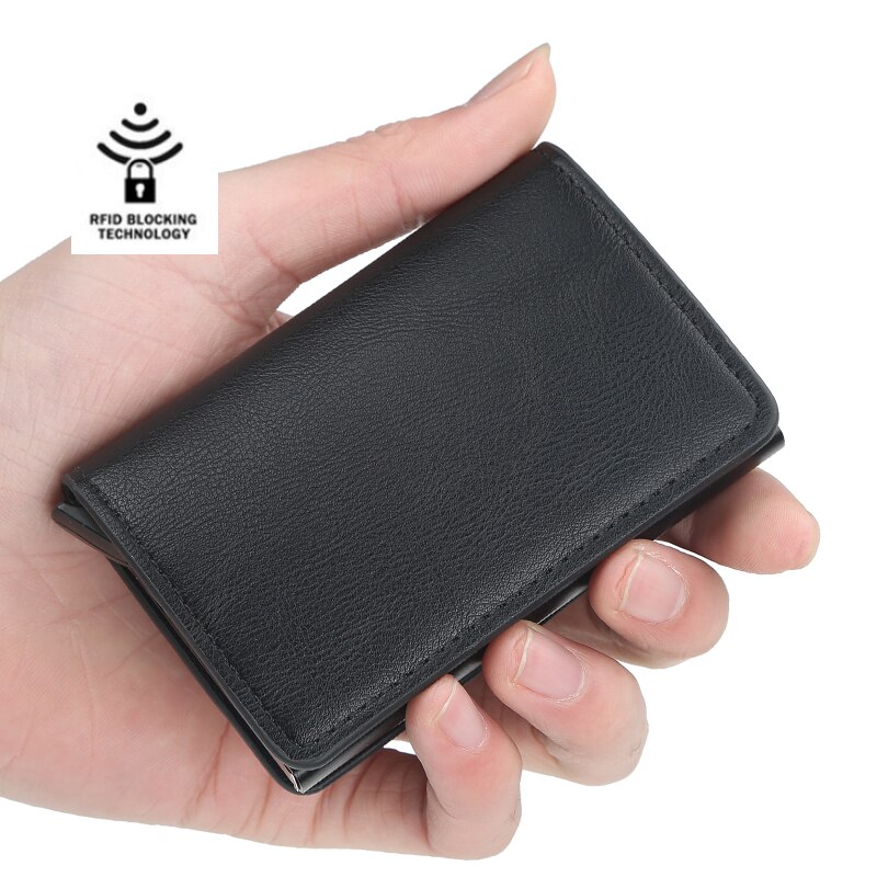 Man Vrouwen Smart Wallet Visitekaarthouder Rfid Portemonnee Aluminium Metal Credit Business Mini Card Wallet