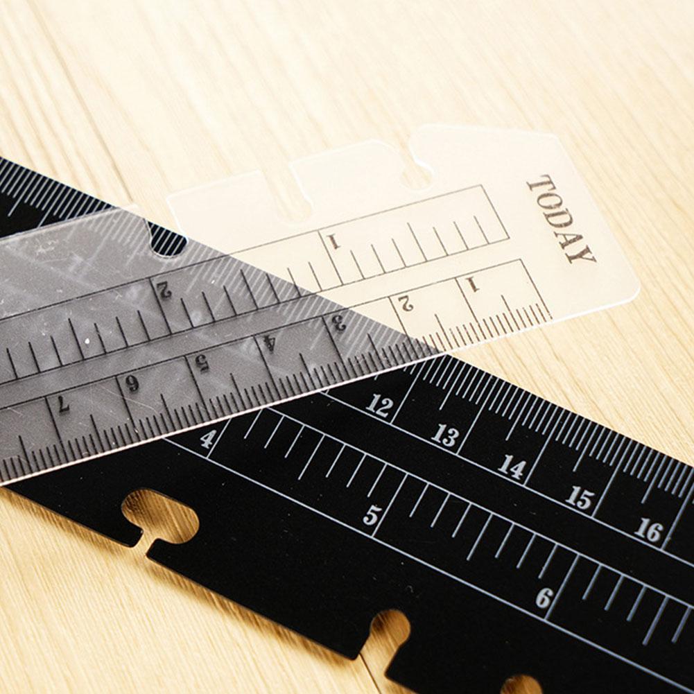 2 Pcs Notebook Page PVC Loose-leaf Separator Page A5/A6/A7 Size Different Multi-function Holes Ruler Bookmark 6 K5W6