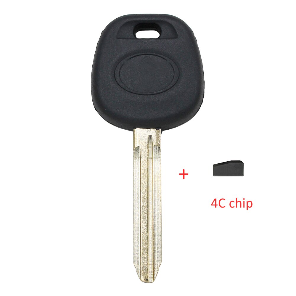 Transponder Ignition Blank Key shell for TOYOTA Corolla Camry 4Runner HiAce Highlander RAV4 with 4C/4D67/G/H chip Uncut TOY43: shell with 4C chip