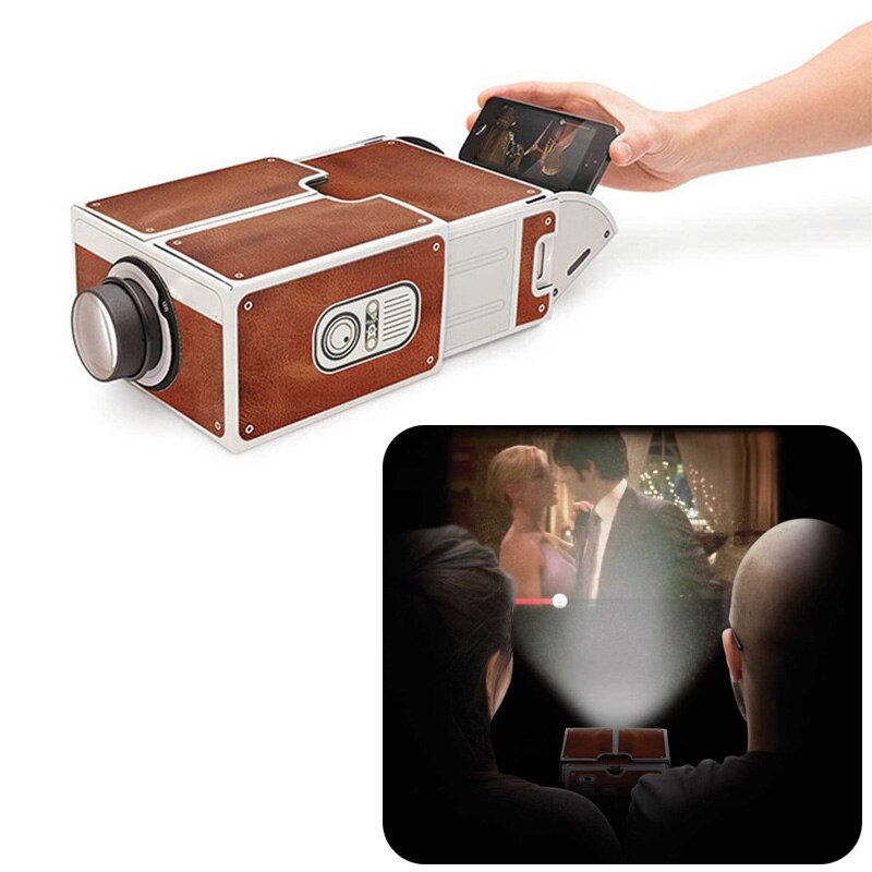 Cardboard Smartphone Portable Projector 2.0 / Install Phone Projector Movie No Installation is Required DQ: Default Title