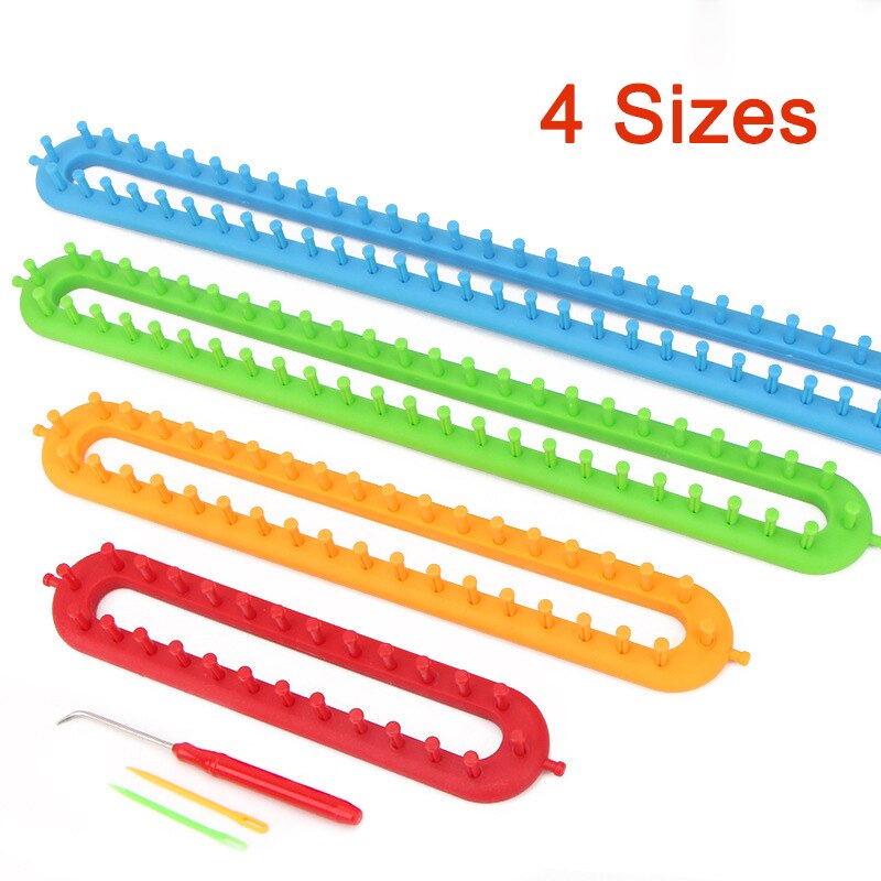 Rectangle Round DIY Knitting Loom Scarf Sweater Hat Shawl Stitching Knit Handmade Craft Weaving Braiding Tool: Light Green