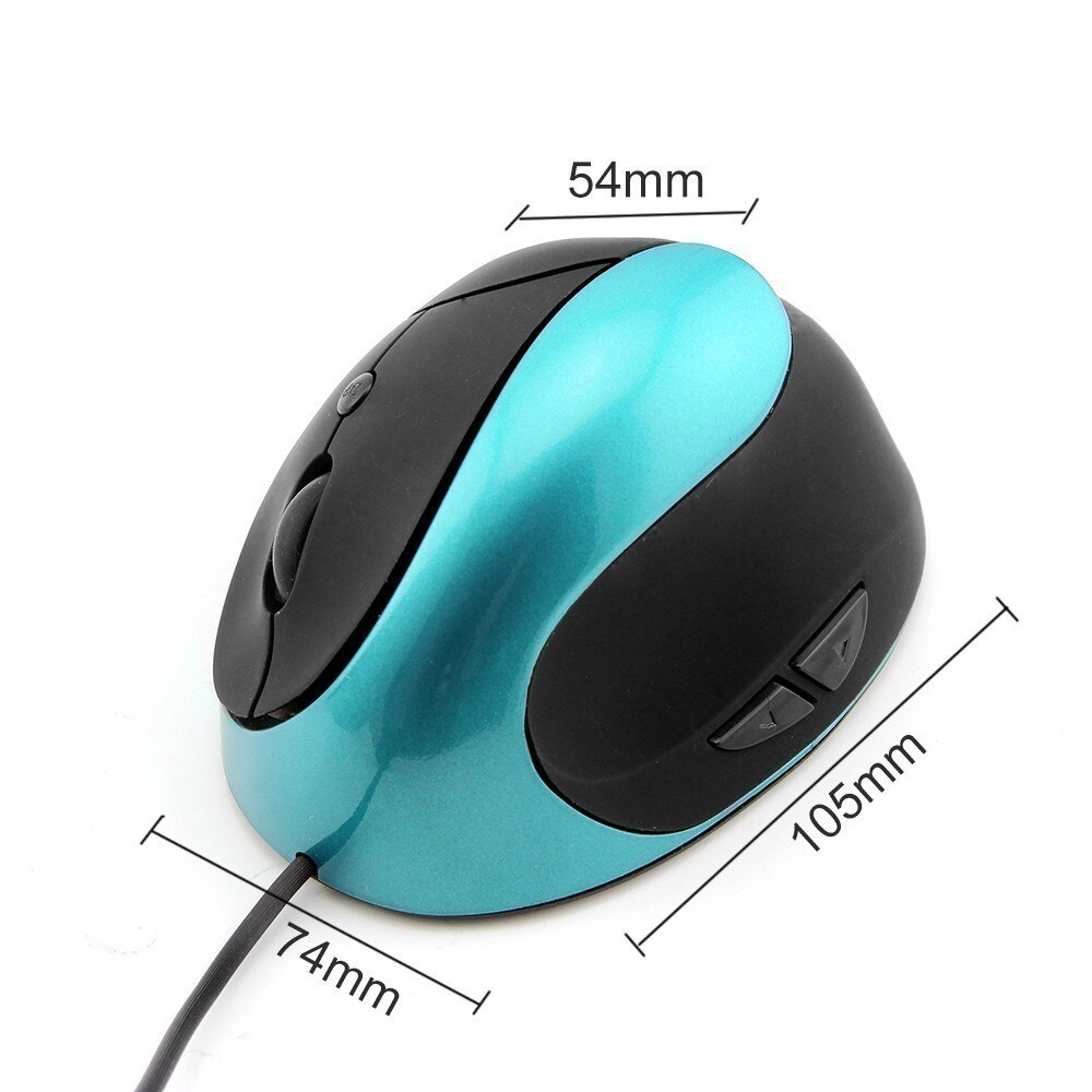 CHYI Ergonomic Vertical Wired Mouse Rechargeable 5D Optical USB Silent Mice 1600 DPI Office Healthy Gaming Mouse For PC Laptop