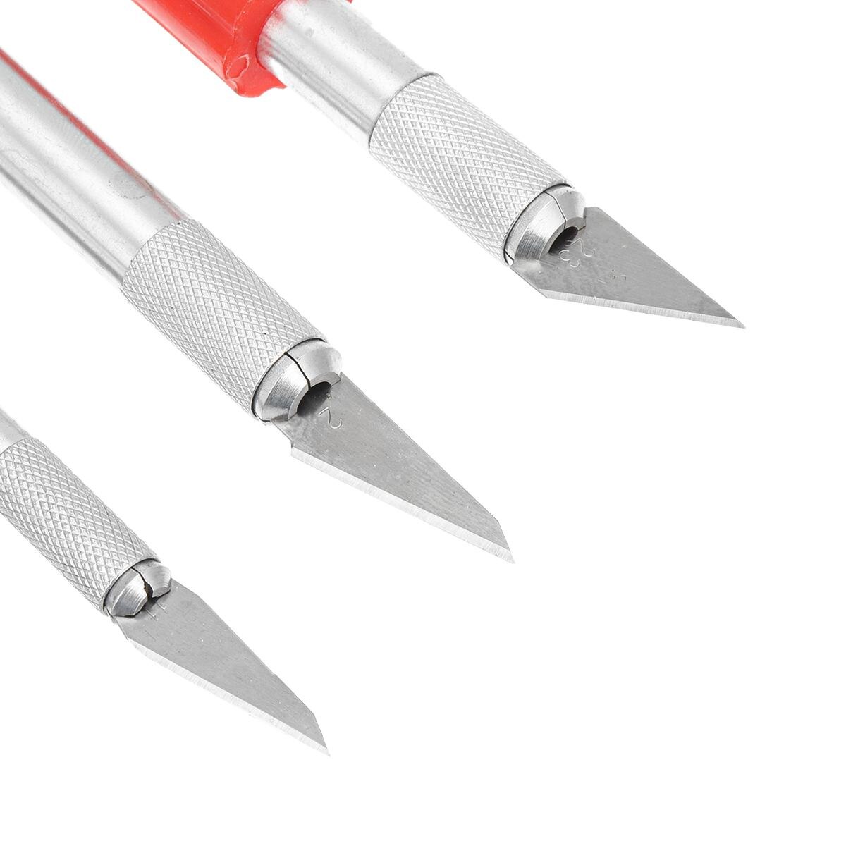 13 stk/sek udskæringspen med blade aluminiumsstang kniv læder papir skærekniv udskæringsværktøj udskæringskniv
