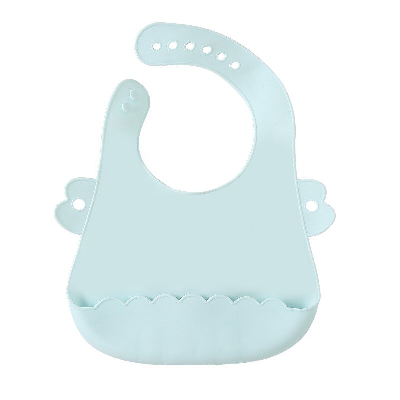 Bavoirs en Silicone pour -né, alimentation pour bébé, tissu imperméable, tabliers pour enfants de couleur unie