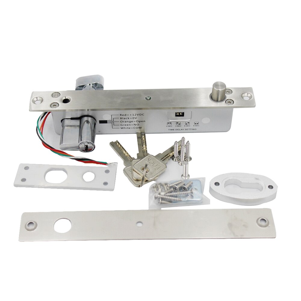 Dc 12V Fail Secure Elektrische Mortise Bolt Lock Met Mort Slotcilinder Sleutel Deurslot Toegangscontrole Sytem Elektrische Bolt Lock