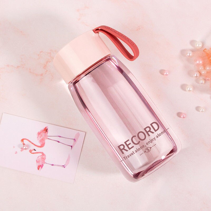 Sakura-botellas de agua de vidrio decorativas, vasos portátiles de vidrio reutilizables, buenas tazas resistentes al calor, botella de agua b: Rosa