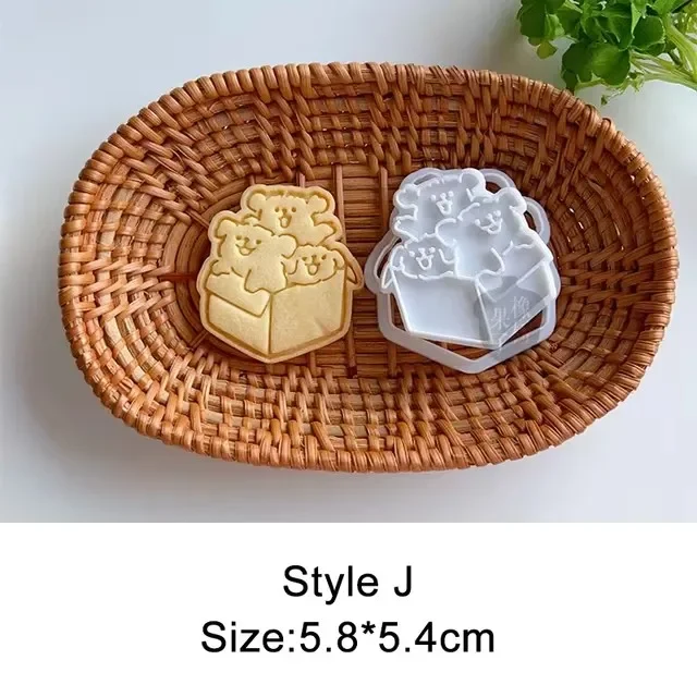 Nette Bär Fondant Kuchen bilden Keks Cookie Kolben Schneider für freundlicher Sugarcraft Kuchen Dekorieren Backen Werkzeuge Küche Spielereien: Burgunderrot