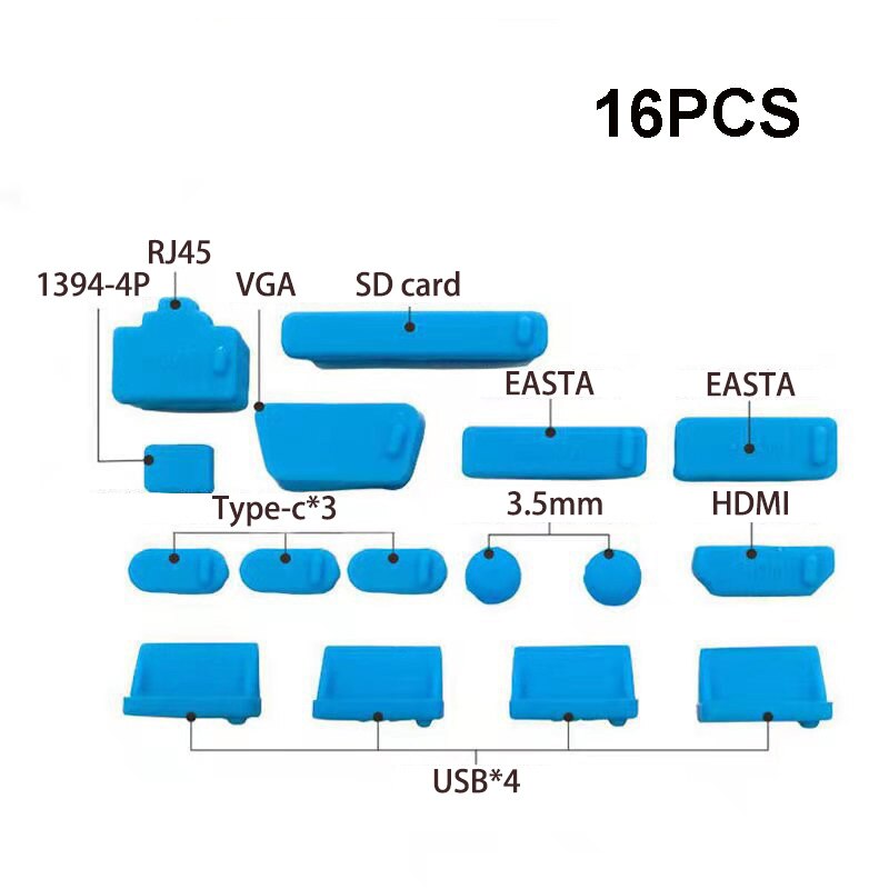 13 Stks/set Voor Macbook Anti Stof Plug Laptop Cover Beschermende Stop Stof Plug Laptop Stofdicht Usb Computer Accessoires