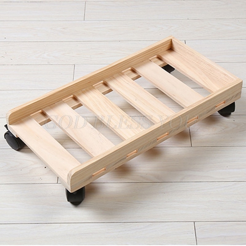Soporte de CPU de madera maciza torre de escritorio móvil, ruedas giratorias, carro de Soporte Universal para PC y ordenador