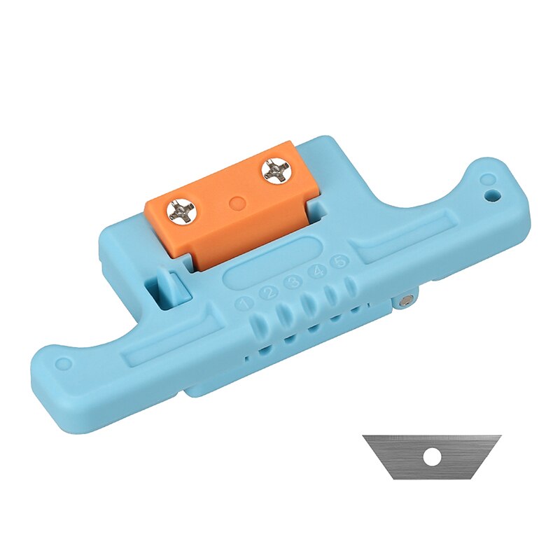 AUA-05/MSAT-5 Fiber Cable Ribbon Stripper MSAT 5 Loose Tube Buffer Mid-Span Access Tool 1.9mm to 3.0mm Replaceable Blade: Blue