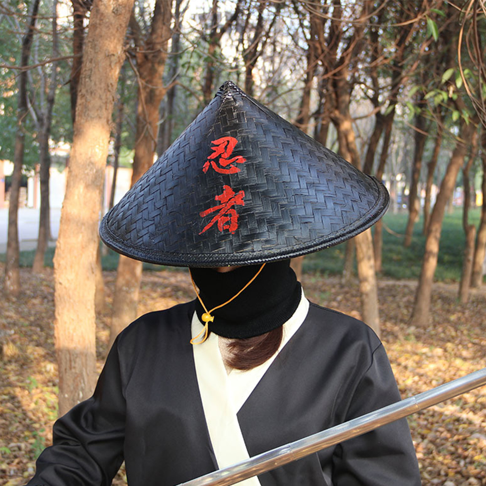 Ninja Hat Wide Samurai Japan Bamboo Rice Farmer Hats Beach Cone Japanese Conical Accessories Men Asian Vietnamese