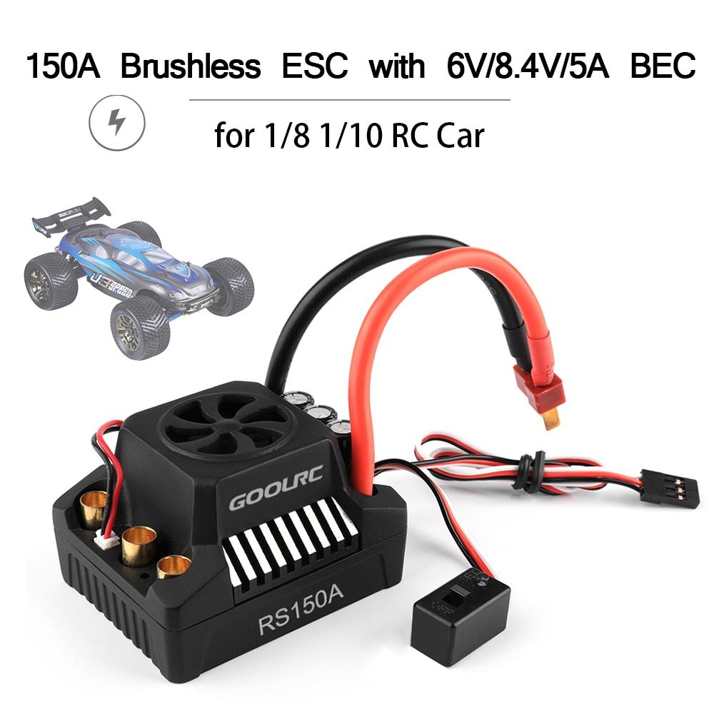 Original GoolRC 80A 120A 150A Brushless ESC Electric Speed Controller With 6.0V/8.4V/5A BEC for 1/8 1/10 RC Truck Off-road Car