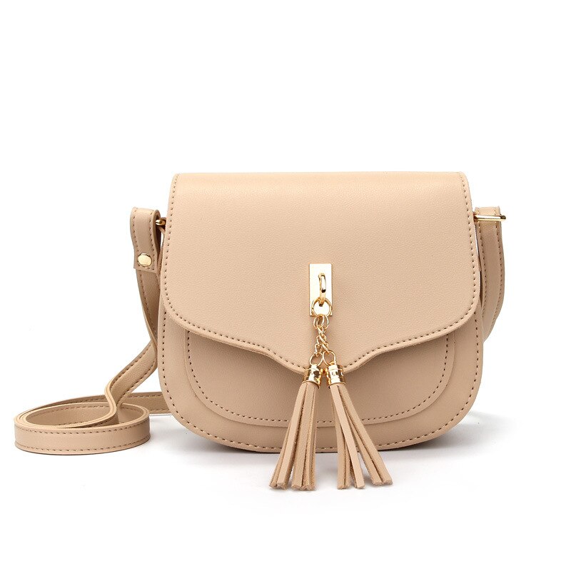 Mini saco crossbody para as mulheres borla designer moda bolsas de couro do plutônio saco mensageiro senhoras aleta quadrado telefone ombro pacote: khaki