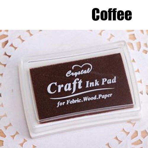 Handmade DIY Craft Oil Based DIY Ink Pad Rubber Stamps Fabric Wood Paper Scrapbooking 8 Colors Ink pad Finger Paint: Brown