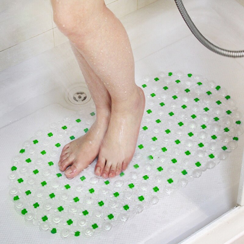 Plastic Suction Cup Bathroom Shower Mat Non-slip Bathroom Mat Baby Safety Shower Bath Mat Colorful Point Bead Massage Pad