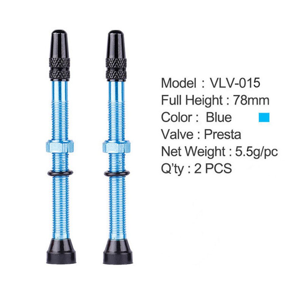 1 Paar Fiets 48/60/78Mm Presta Ventiel Voor Road Mtb Fiets Tubeless Banden Messing Kern Legering stem Tubeless Kit Compatibel