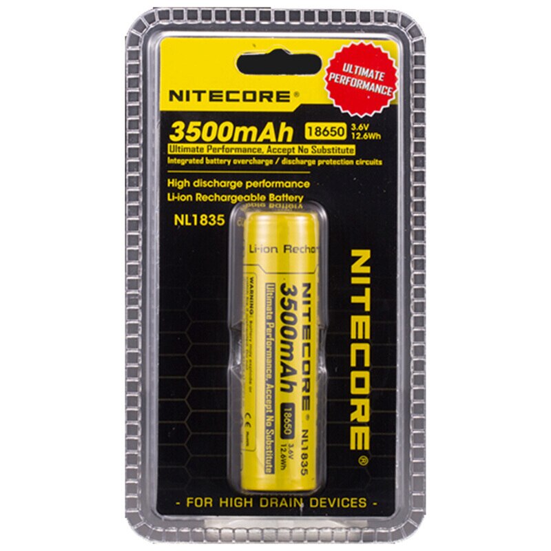 NITECORE I2 battery Charger + NITECORE 18650 3500mAh NL1835 Rechargeable li-ion battery