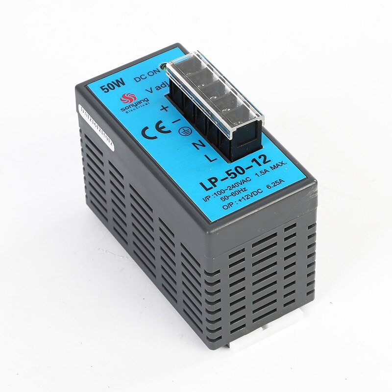 LP-alimentation électrique pour Rail Din 5V, 12V, 24V, 50W, sortie unique, affichage numérique, Rail de guidage à découpage, 110/V ca