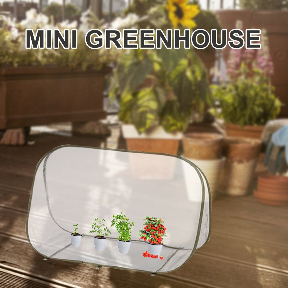 Mini Greenhouse Easy Install Flower Shelter Home Transparent Vegetable Garden Foldable Portable Accessories Triangular Cover